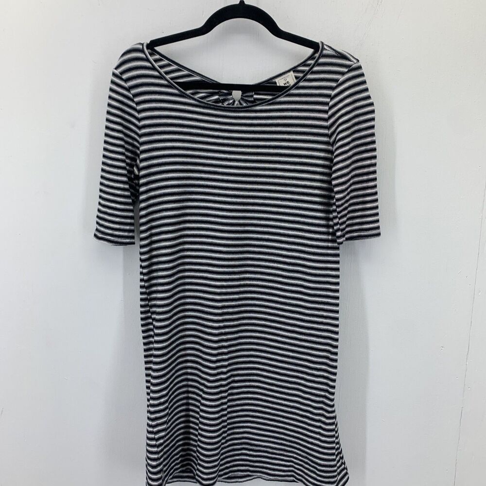 Free People Womens‎ Small Frenchie Dress Nautical Striped Open Back Cotton Beach